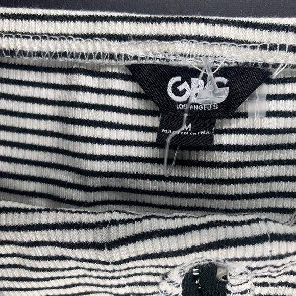 Punk Pinstripe Hook and Eye Off Shoulder Bodycon Mini Dress GBG - Picture 5 of 10